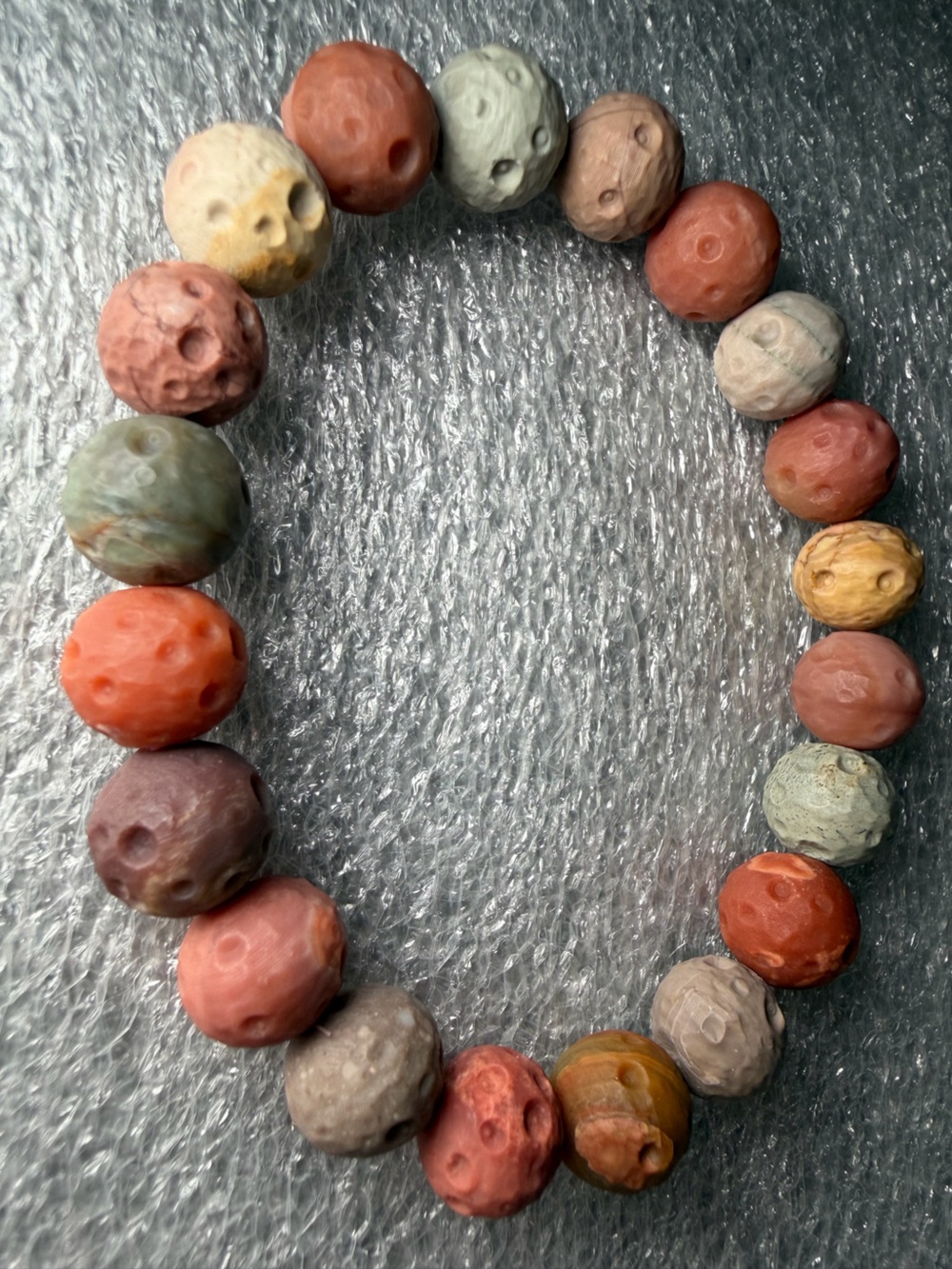 Moon Shaped 10MM Alashan Agate Natural Crystal Bracelet